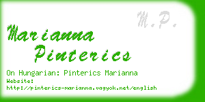 marianna pinterics business card